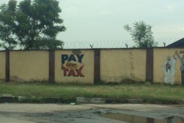 "Pay Your Tax" sign in Lagos, Nigeria